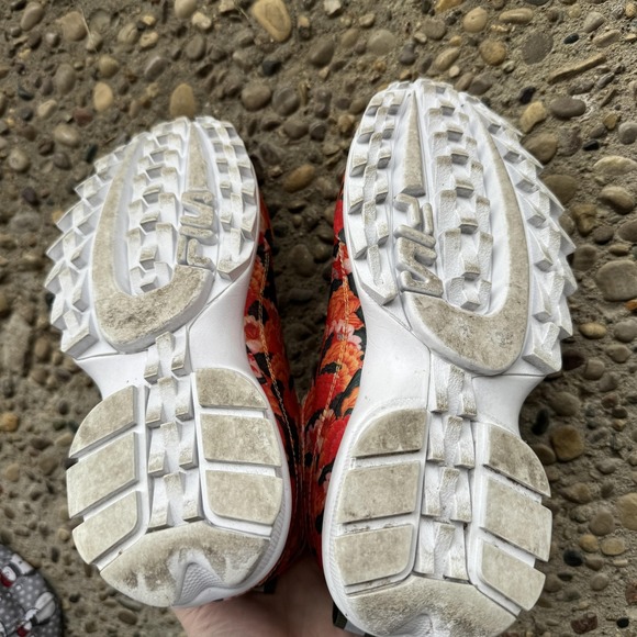 Fila Disruptor 2 Women’s Floral Textile Chunky Sneakers Size 7‎ Red Pattern - Picture 8 of 13